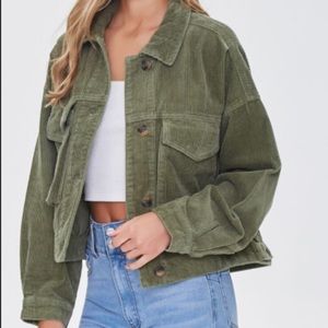 Button Front Corduroy Jacket